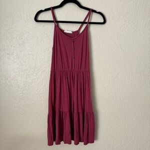 Forever Rose Pink Tiered Ruffle Dress - M